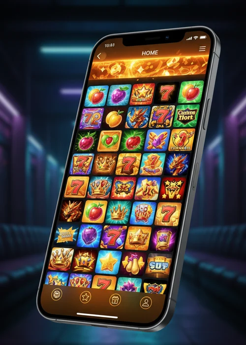 Megaspin Casino lobby showing a variety of slot games and live casino tables optimized for players.