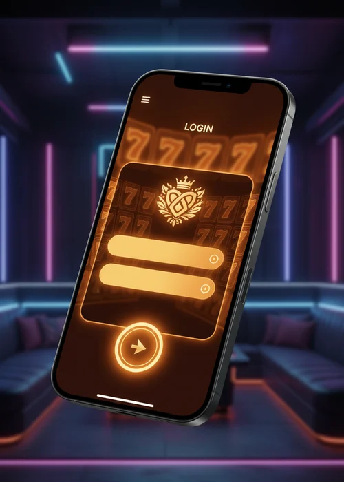 Megaspin Casino login screen showing secure input fields and a vibrant gaming background, symbolizing safe access for players.